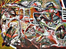 'Bullshit teller', acrylic on canvas, 60 x 80 cm., 2003