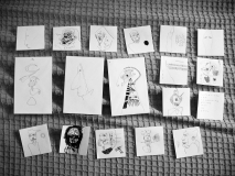 29 ‘Compilation’, pen on various sizes of sheets, 2006