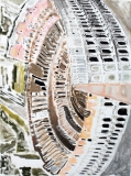 Piccolo Colosseo, acrilico e gesso su tavola, 60 x 80 cm., 2015