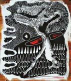 Monster, inchiostro e acrilico su tavola, 30 x 40 cm., 2019