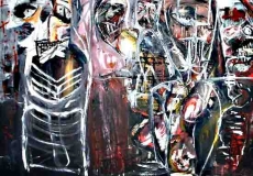 'apocalypse wow', acrilico su tela, 120 x 80 cm., 2003