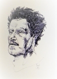 'Copy from Annigoni, Renzo Simi's portrait', pen on paper, 21 x 29 cm., 2016