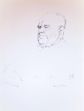 'Copy from Annigoni', pen on paper, 21 x 29 cm., 2016