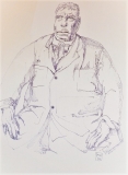 'Copy from Annigoni', pen on paper, 21 x 29 cm., 2016