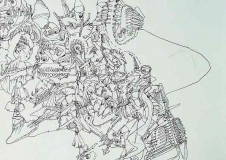 Refrigerator, pen on paper, 21 x 29 cm., 2004