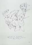 White surreal, pen on paper, 21 x 29 cm., 2005
