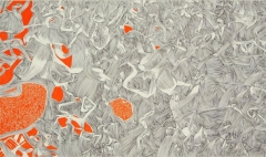 Disco-inferno, pen and felt pen on spanish paper, 130 x 90 cm., 2007