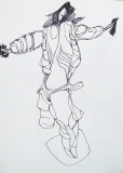 Crucifission (sketch), pen on paper, 21 x 29 cm., 2005
