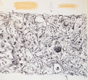What I leave, pen and coloured pencil on paper, 20 x 15 cm., 2004