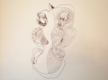 A meeting, pen on paper, 21 x 29 cm., 2004