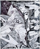Ustica solenzara, pen and felt-tip pen, 30 x 40 cm., 2005