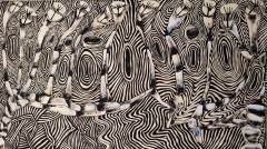 Prehistoric trees, feltip pen on wood, 105 x 60 cm, 2020
