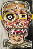 Self(?)portrait, mixed media on canvas, 28 x 41 cm., 2017