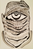 Monoeye, ink on canvas, 12 x 20 cm., 2017