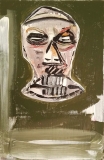 The mask, mixed media on canvas, 12 x 20 cm., 2017