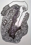 Integration, permanent marker on paper, 33 x 48 cm., 2018