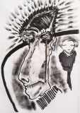 Portrait, permanent marker on paper, 21 x 29 cm., 2018