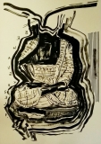 Behave yourself, ink on paper, 100 x 70 cm., 2018