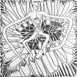 Superhero, felt-tip pen on wood, 30 x 30 cm, 2022