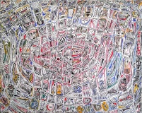 The Judge, mixed media on wood, 120 x 140 cm, 2020