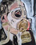Draghi, mixed media on wood, 30 x 40 cm, 2022