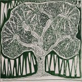 Tree, felt-tip pen on canvas, 30 x 30 cm, 2021