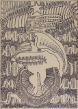 Abajo, marker on canvas, 50 x 70 cm., 2017