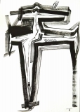 Crocifissione, inchiostro su carta, 29 x 42 cm., 2018