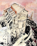 Sacra di San Michele, mista su tavola, 100 x 80 cm, 2022