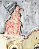 San Michele a Panormitis, mista su tavola, 100 x 80 cm, 2022