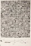 Crittogramma, acrilico su carta spagnola, 45 x 65 cm ca, 2015