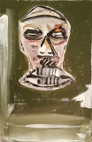 'la maschera', mista su tela, 12 x 20 cm., 2017