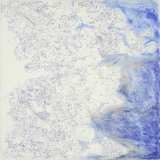 Samotracia, penna e olio su tela, 100 x 100 cm., 2004