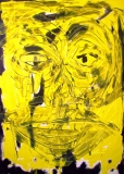 Faccia gialla, acrilico su tela, 40 x 60 cm., 2004